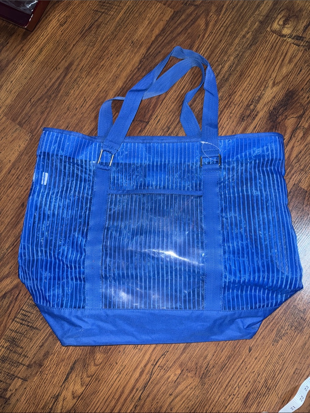 Blue Clear-Panel Tote Bag 43.M2